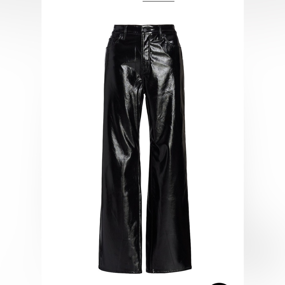 Good American '90s Vinyl High Waisted Pants Black. Great condition. Size 28/6